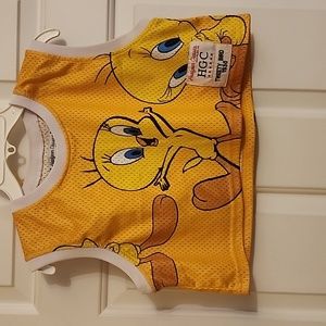 Headgear Classics Cropped Tweety Bird Jersey Top